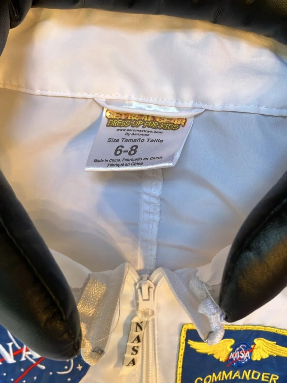 NASA Kids White Astronaut Costume Jumpsuit